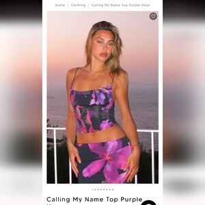 Calling my name purple haze top